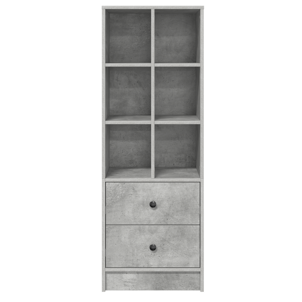 vidaXL Highboard avec tiroirs Gris Béton 45,5 x 34 x 127 cm