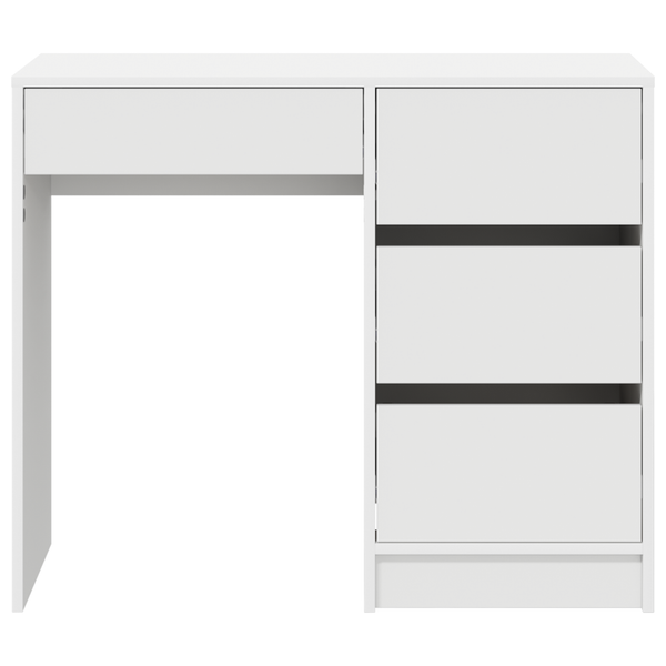 Schreibtisch Weiß mit Stauraum 90cm