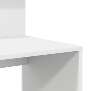 Schreibtisch mit Regal, Weiß, 90 cm