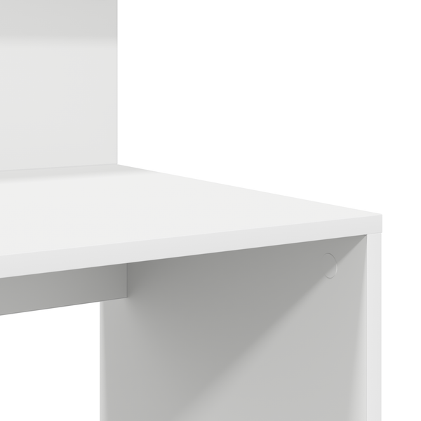 Schreibtisch mit Regal, Weiß, 90 cm