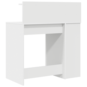 Schreibtisch mit Regal, Weiß, 90 cm