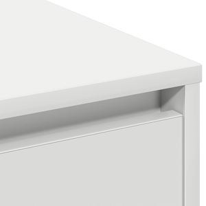 vidaXL Buffet LED blanc 90 x 32 x 75 cm en bois d'ingénierie