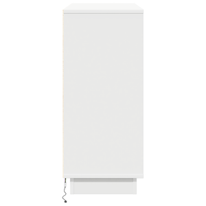 vidaXL Buffet LED blanc 90 x 32 x 75 cm en bois d'ingénierie