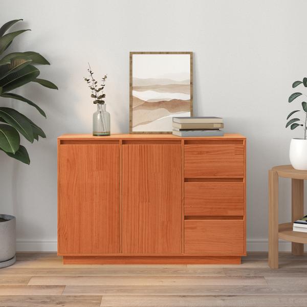 Sideboard Braun Eichen-Optik 111 cm