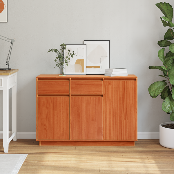 Sideboard Wachsbraun Kiefer Massivholz 110cm