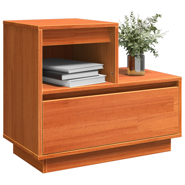 Nachttisch Wachsbraun Holz