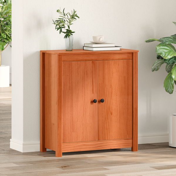 Sideboard Wachsbraun 70x35x80cm Kiefer Massivholz