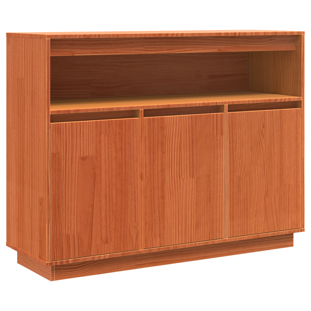 vidaXL Sideboard Waxed Brown 104.5 x 34 x 80 cm Solid Pine Wood