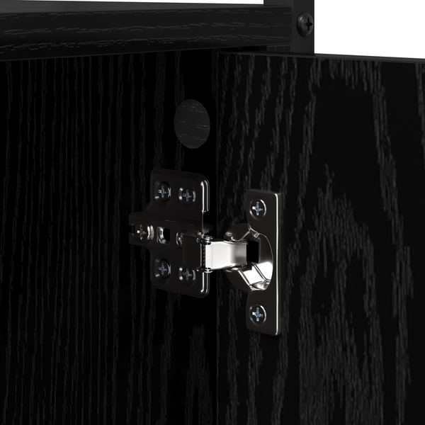 Waschmaschinenschrank Schwarz 68x48,5x194cm