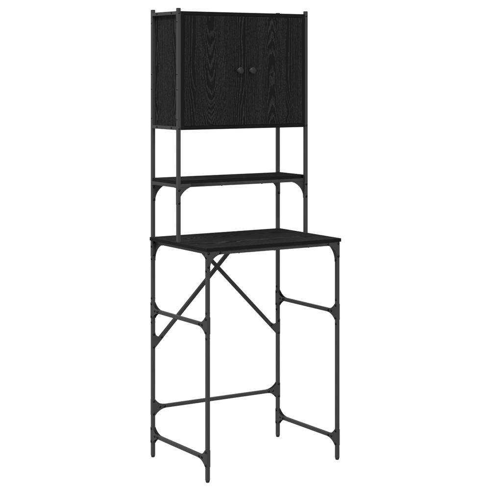 Waschmaschinenschrank Schwarz 68x48,5x194cm