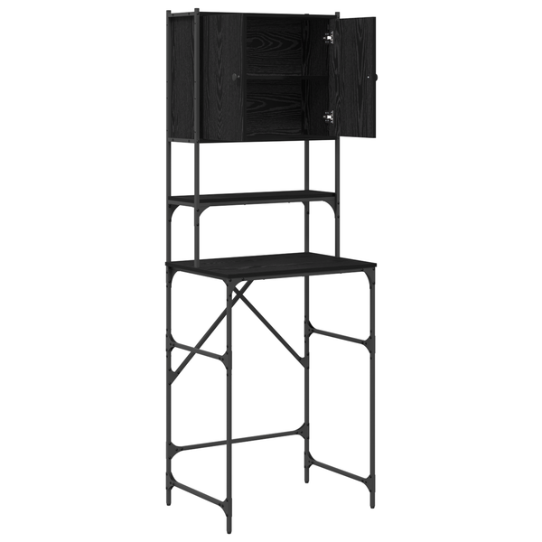 Waschmaschinenschrank Schwarz 68x48,5x194cm