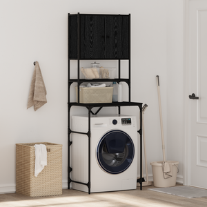 Waschmaschinenschrank Schwarz 68x48,5x194cm