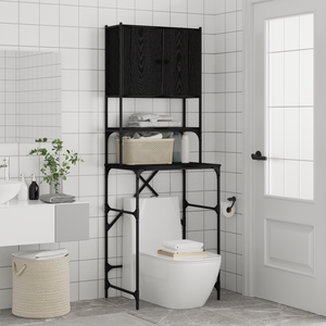 Waschmaschinenschrank Schwarz 68x48,5x194cm