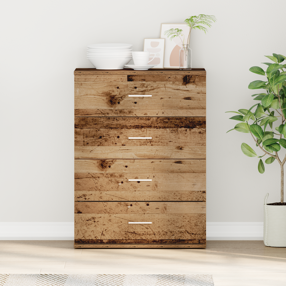 vidaXL Sideboard with Drawers Reclaimed Wood 60 x 39 x 80 cm Engineered Wood