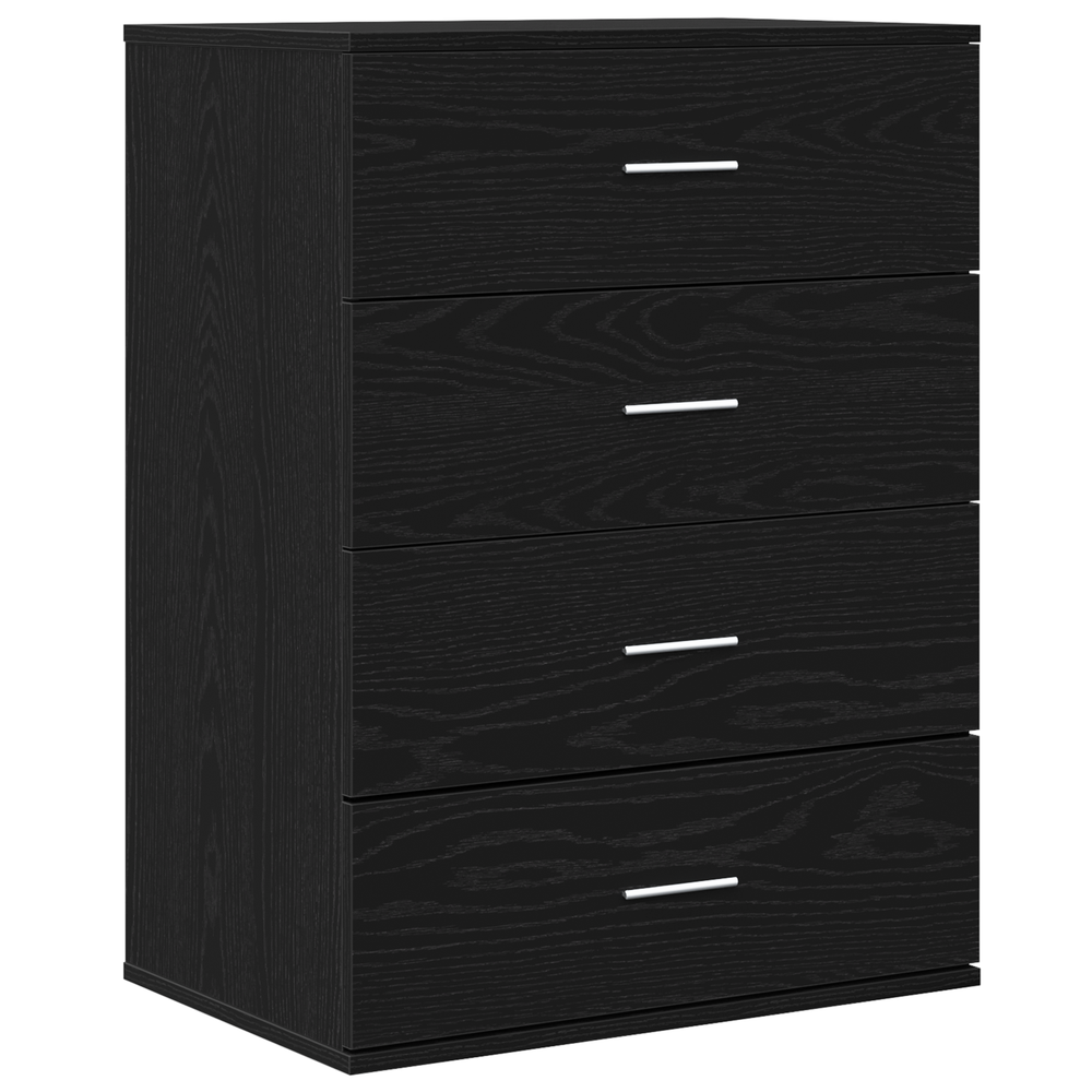 vidaXL Sideboard Black Oak Look 60 x 39 x 80 cm Engineered Wood