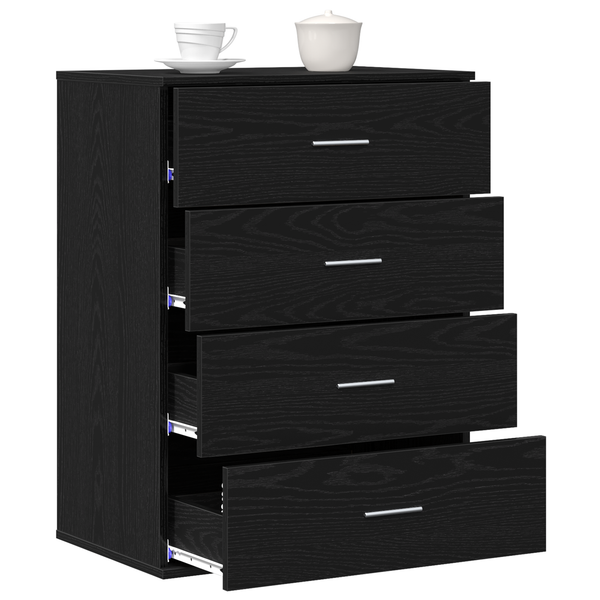 Sideboard Schwarz Eichenoptik 60 cm