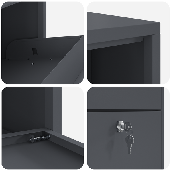 Paketbox mit Speicher Anthrazit Stahl