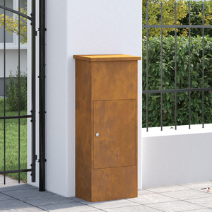 Rostige Paketbox aus wetterfestem Stahl