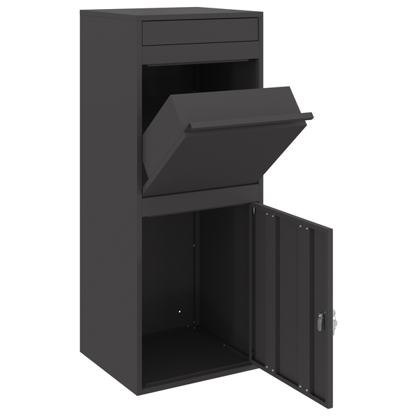 Paketbox mit Speicher Schwarz 41x38x103cm