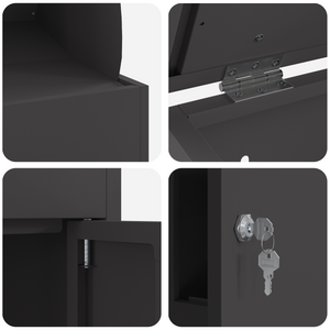 Paketbox mit Speicher, Schwarz, Stahl