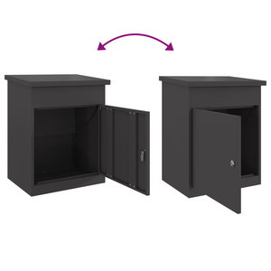Paketbox mit Speicher, Schwarz, Stahl