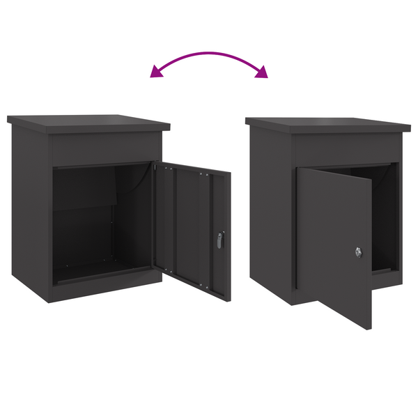 Paketbox mit Speicher, Schwarz, Stahl