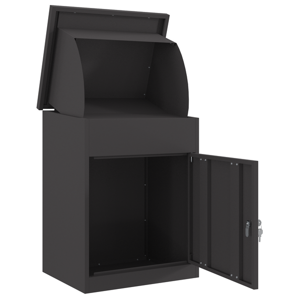 Paketbox mit Speicher, Schwarz, Stahl