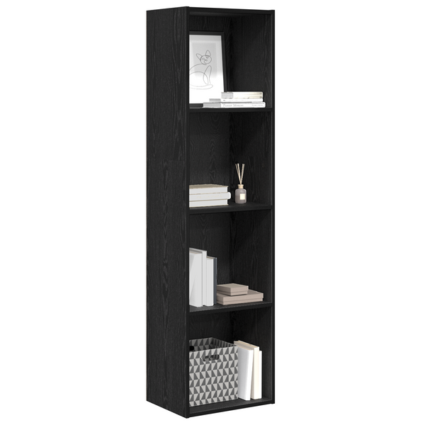 Bücherregal Schwarz Eichenoptik 152cm