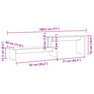 TV-Schrank Artisan-Eiche 180,5 cm