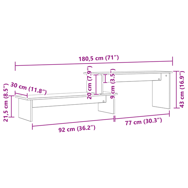 TV-Schrank Artisan-Eiche 180,5 cm