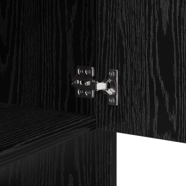 Sideboard Schwarz Eichenoptik 97 cm