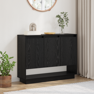 Sideboard Schwarz Eichenoptik 97 cm