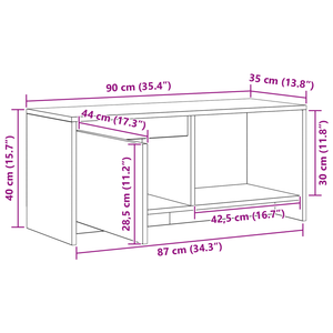 TV-Schrank Set Artisan-Eiche 90 cm
