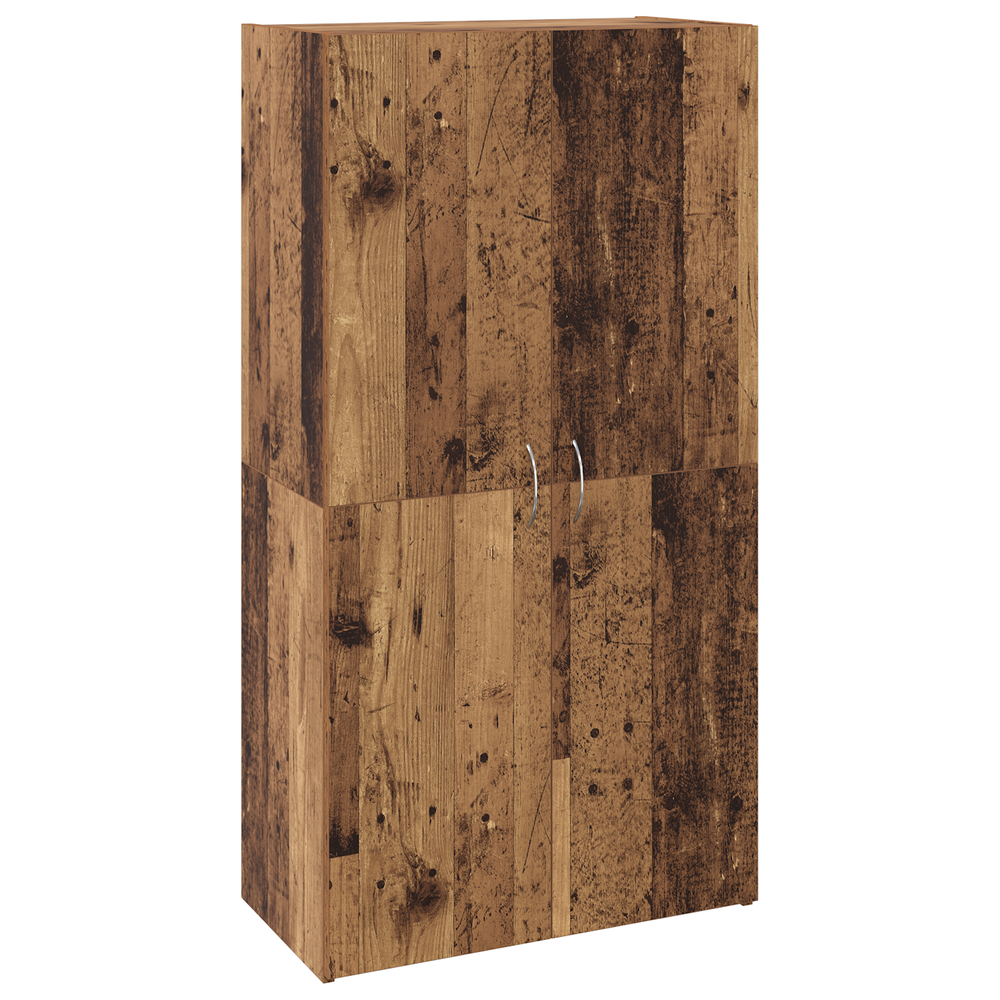 Büroschrank Schwarz Eichenoptik 60x32x115cm