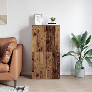 Büroschrank Schwarz Eichenoptik 60x32x115cm