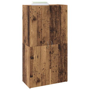 Büroschrank Schwarz Eichenoptik 60x32x115cm