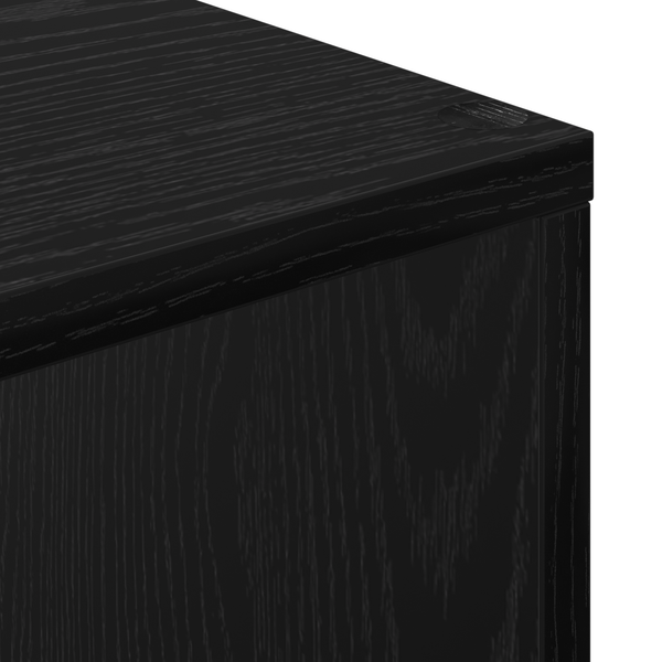 Bücherregal Schwarz Eichen-Optik 161cm