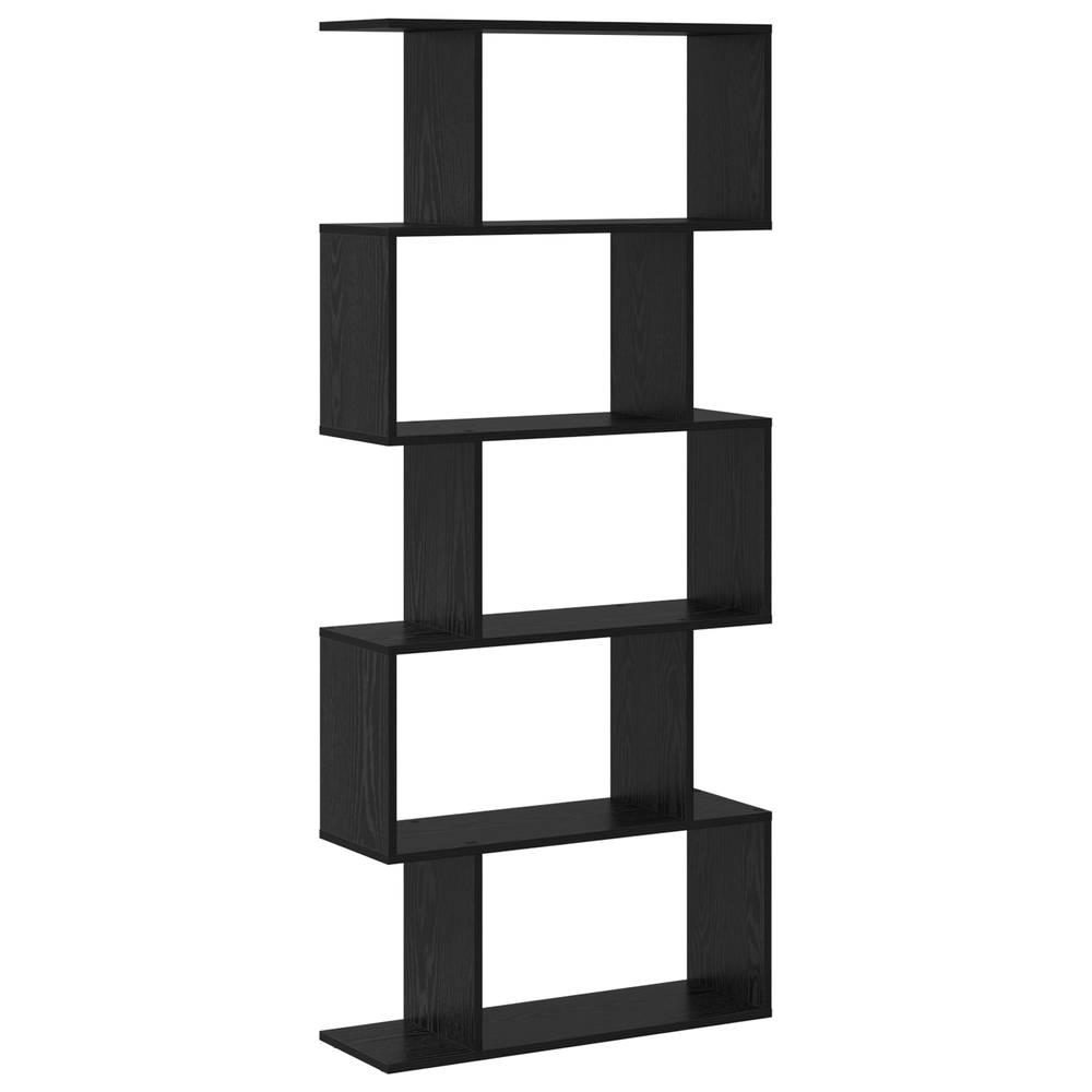 Bücherregal Schwarz Eichen-Optik 161cm