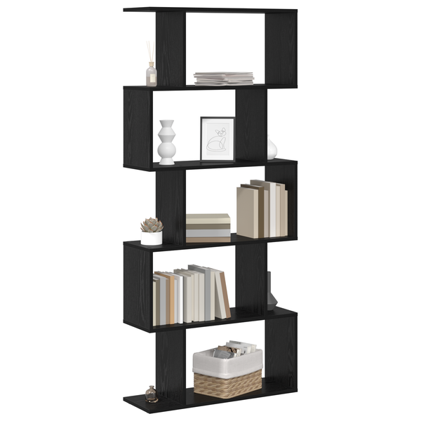 Bücherregal Schwarz Eichen-Optik 161cm