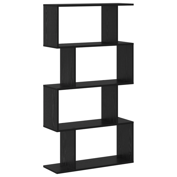 Bücherregal Schwarz Eichen-Optik 129cm Hoch