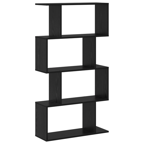 Bücherregal Schwarz Eichen-Optik 129cm Hoch