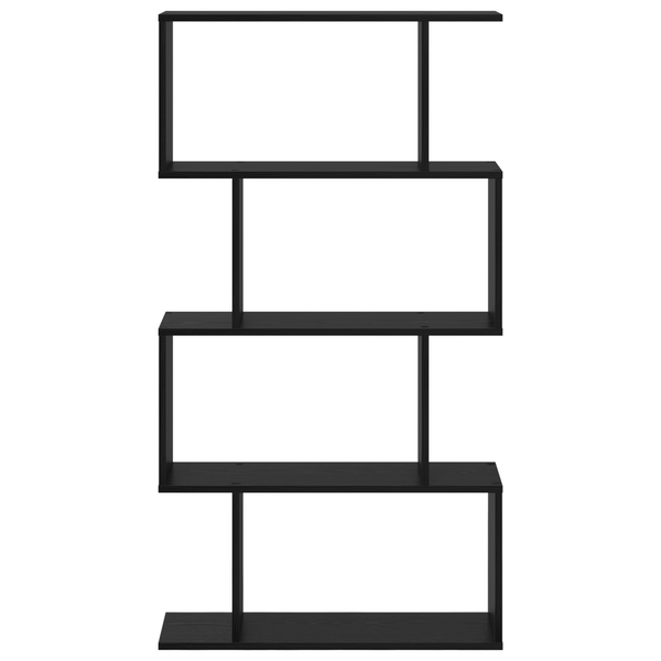 Bücherregal Schwarz Eichen-Optik 129cm Hoch