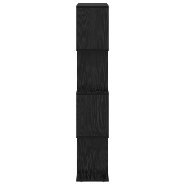 Bücherregal Schwarz Eichen-Optik 129cm Hoch
