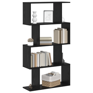 Bücherregal Schwarz Eichen-Optik 129cm Hoch