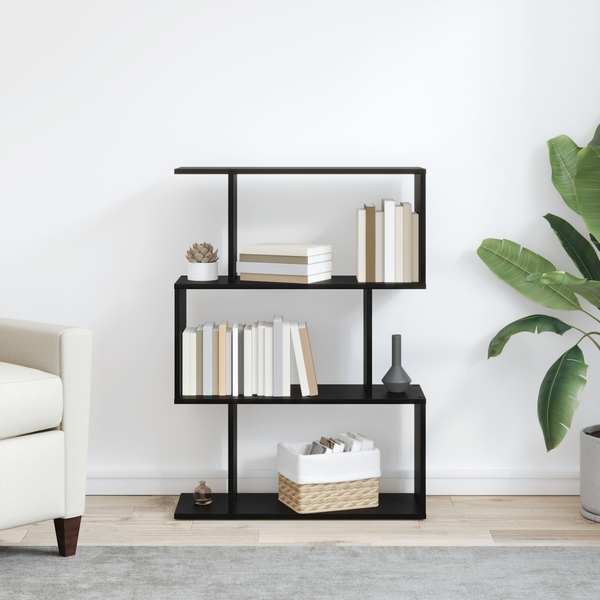 Bücherregal Schwarz Eiche 70x24x97 cm
