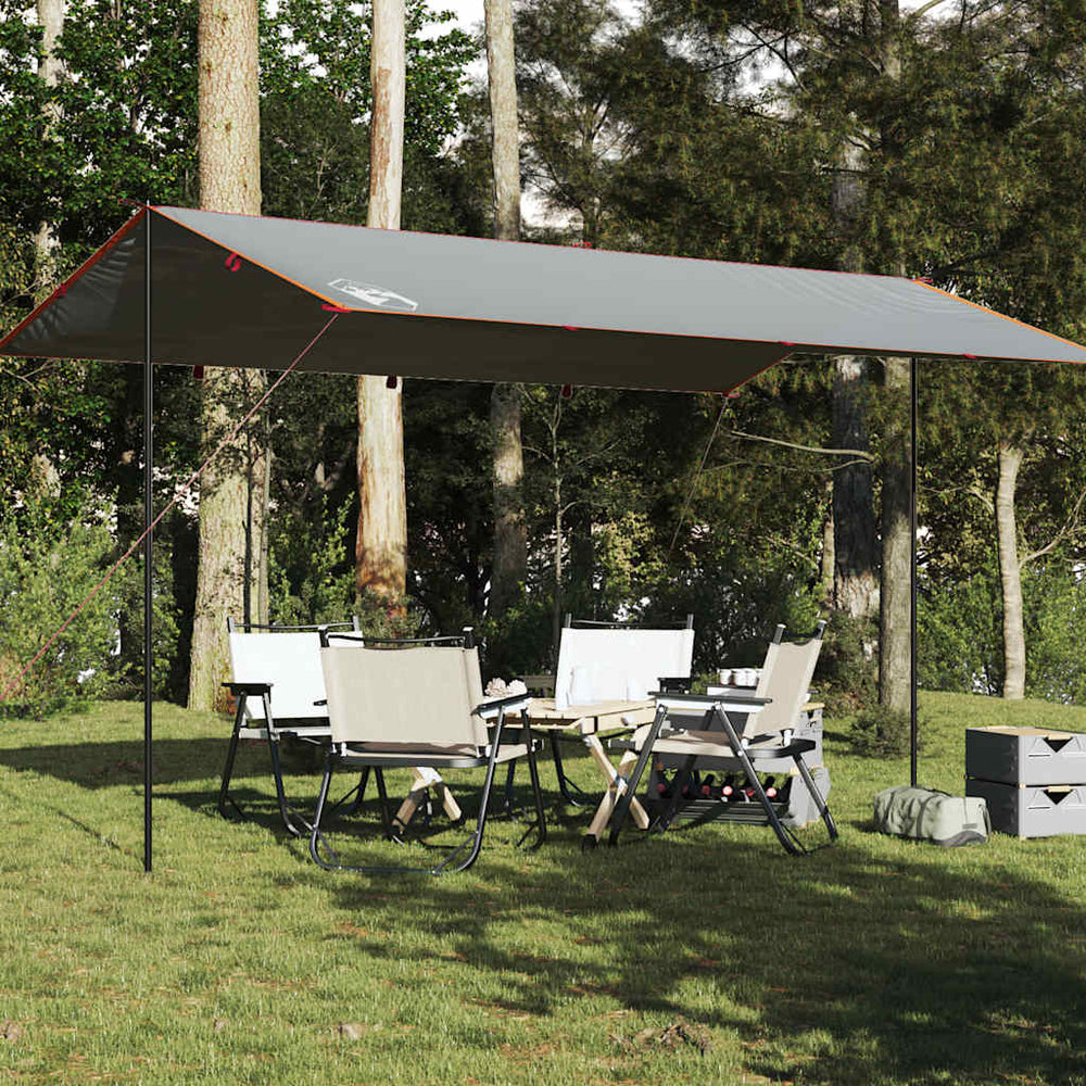 Wasserdichte Campingplane 500x294cm - Grau & Orange - Nordbrist